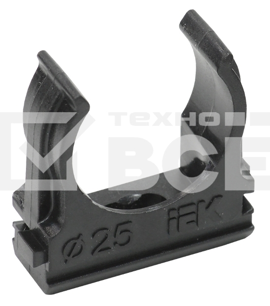 Держатель с защёлкой CF25 IEK черный CTA10D-CF25-K02-100