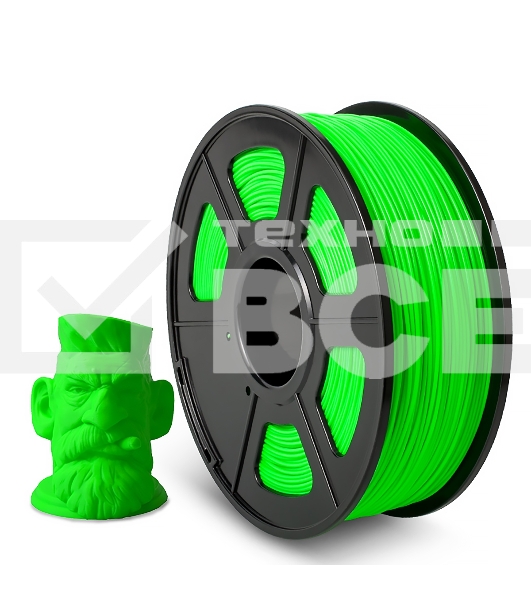 Филамент NVPRINT ABS Green для 3D печати диаметр 1.75мм  длина 330 метров  масса 1 кг