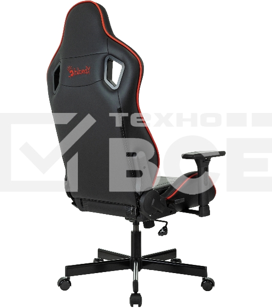 Кресло игровое A4Tech Bloody GC-840 черный, сиденье черный, эко.кожа, с подголов. крестов. металл черный, пластик черный