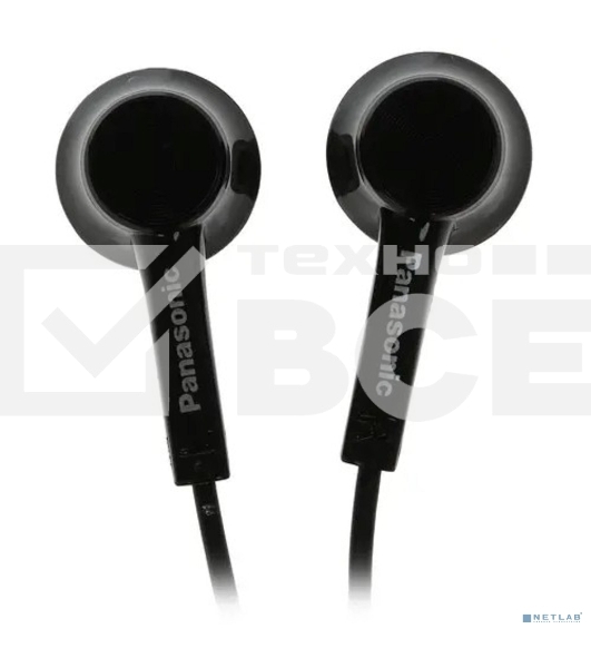 Наушники Panasonic RP-TCM115GCK внутриканальные 10-24000Гц 1.2м 3.5мм 98дБ микрофон, черный