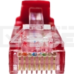 Патч-корд Suprlan 10-0154 UTP RJ-45 вил.-вилка RJ-45 кат.5E 3м красный LSZH 24AWG, фото 1