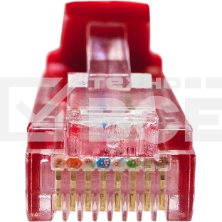 Патч-корд Suprlan 10-0154 UTP RJ-45 вил.-вилка RJ-45 кат.5E 3м красный LSZH 24AWG