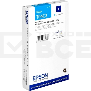 Картридж струйный EPSON T04C (C13T04C240) голубой (1700 стр.) для WF-C8190DW/WF-C8690DWF