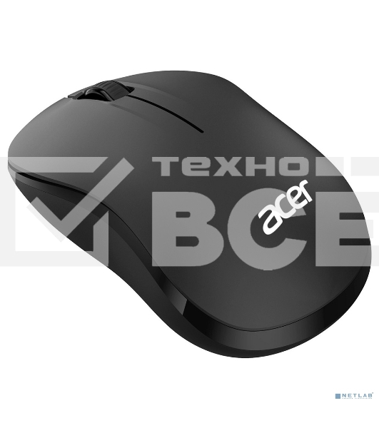 Мышь беспроводная Acer OMR160 черный, 1200 dpi, радиоканал, USB, кнопки - 3