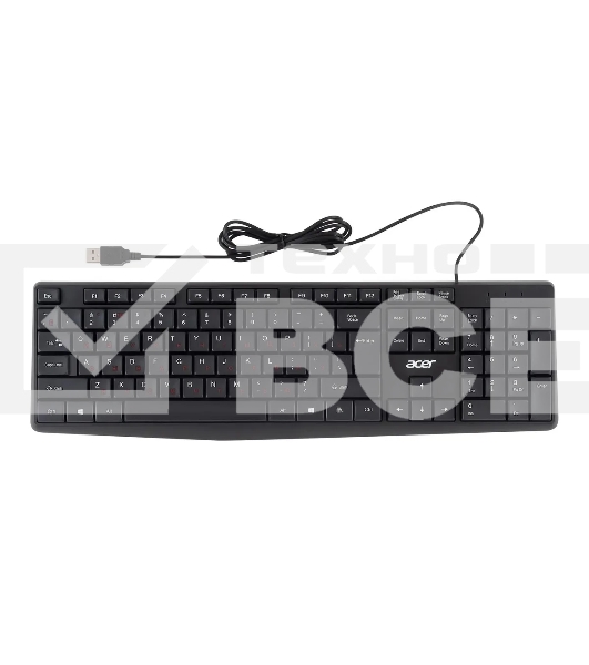 Клавиатура Acer OKW121 (ZL.KBDEE.00B) проводная, USB, черный