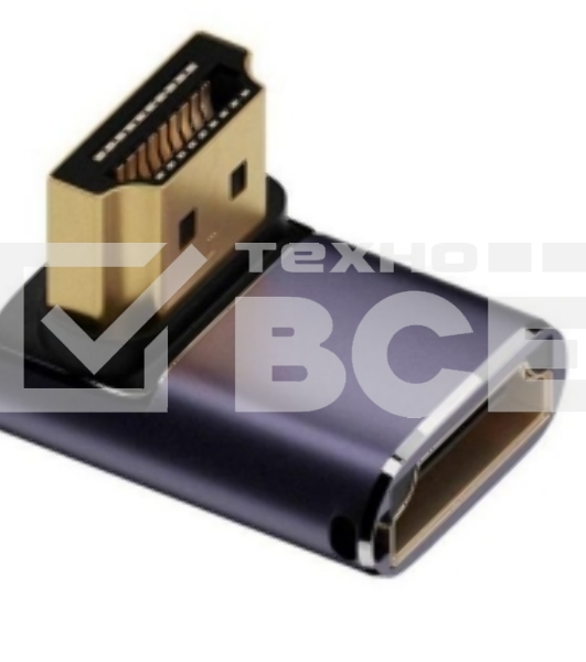 Переходник HDMI угловой  папа-мама вниз