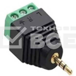 Сборный штекер microJack 2.5 мм 2 канала