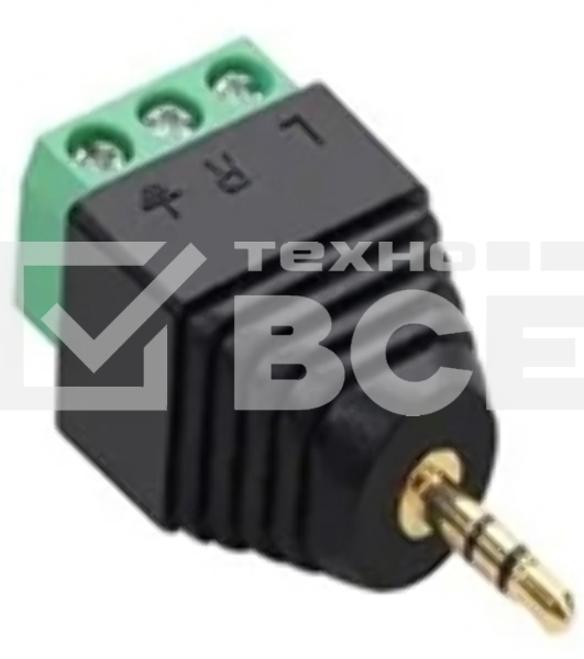 Сборный штекер microJack 2.5 мм 2 канала
