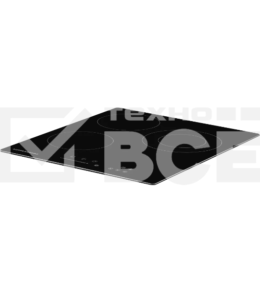 Встраиваемая варочная панель ECS 403 45 см, 3 конфорки, черный цвет