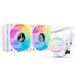 Система жидкостного охлаждения JONSBO TG-240 белый 120мм алюминий+медь 1800rpm 35.4db 4-pin 260W, фото3