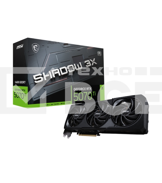 Видеокарта MSI PCIE16 RTX 5070TI 16Gb RTX 5070 Ti 16G SHADOW 3X OC