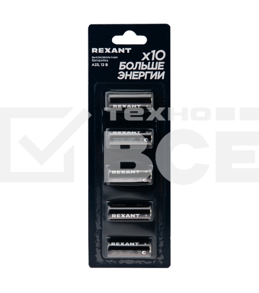 Батарейка высоковольтная Rexant A23 12В блистер 5 шт.