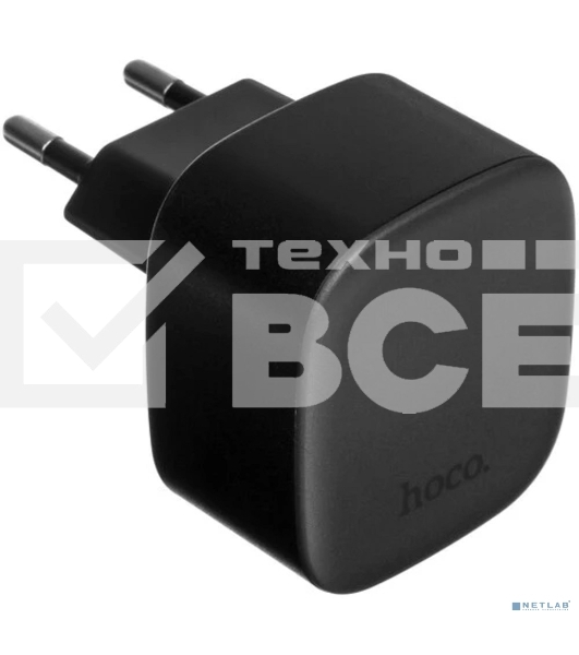 Сетевое зарядное устройство HOCO CS32A/ Сетевое ЗУ/PD + QC 3.0/ 2 USB: Type-C + Type-A/ Выход: 20W/ черный