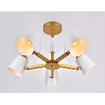 Светильник Ambrella light TR3101/5 WH/GD белый/золото E14 max 40W D680*370, фото 1