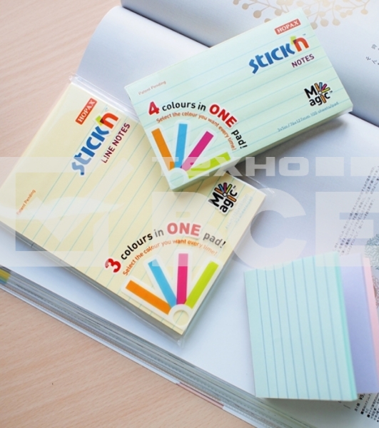 Блок самоклеящийся бумажный Stick`n Magic 21574 76x76мм, 100 листов, 70 г/м2, пастель, 4 цвета в упаковке