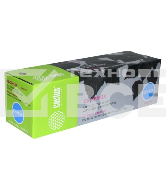 Картридж лазерный Cactus CS-CF413X пурпурный (5000 стр.) для HP HP CLJ Pro M452dn/M452dw/M477fdn/M477fdw