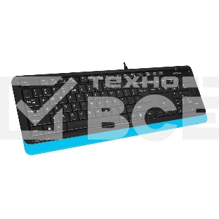 Клавиатура A4Tech Fstyler FK10 проводная, USB, черный/синий