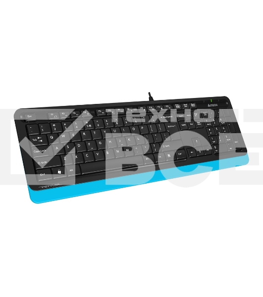 Клавиатура A4Tech Fstyler FK10 проводная, USB, черный/синий