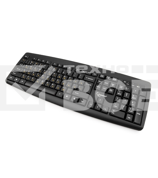 Комплект клавиатура + мышь Gembird KBS-8000 черный USB беспров. 2.4ГГц, 10м, 1600DPI, мини-приемник