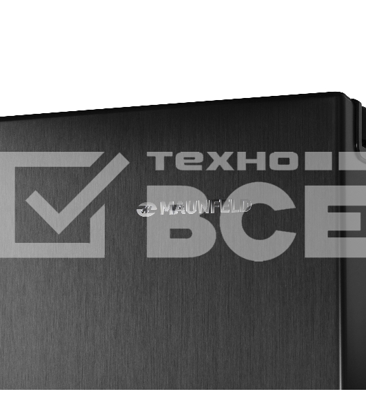 Холодильник Maunfeld MFF177NFSB черный глянц. инвертер двухкамерный Side by Side 263/170л морозилка сбоку