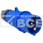 Вилка Iek PSN01-032-3 переносная ССИ-023 32А-6ч/200-250В 2Р + РЕ IP44 MAGNUM ИЭК, фото 1