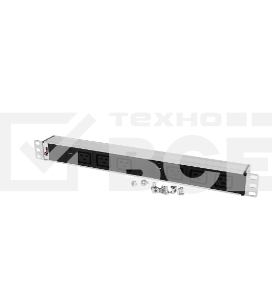 [Аксессуар] ЦМО Блок розеток Rem-32 с инд., 6 IEC 60320 C19, 32А, алюм., 19
