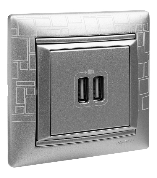 Розетка 2-ая USB | 770270 | Legrand Valena Алюминий