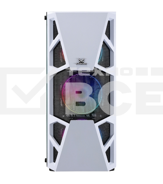 Компьютерный корпус AeroCool / Formula CL-3303W RGB белый без БП ATX 6x120mm 2xUSB2.0 1xUSB3.0 audio bott PSU