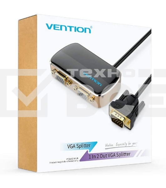 Разветвитель-сплиттер Vention VGA 15M/2x15F на 2 монитора