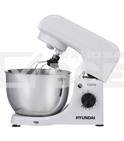 Миксер планетарный Hyundai HYM-S4451 1000Вт белый/черный