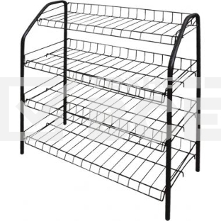 Этажерка НИКА ЭТ1/Ч, черный, 4 полки 700x660x300