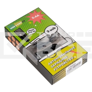 Автомобильная зарядка (от прикуривателя) More choice AC22m, два разъема USB, кабель Micro USB, 2.4A, черный