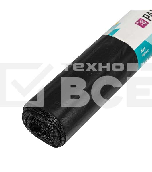 Пакеты для мусора 120 л x 10 шт. пвд прочные черные, длинный ролик, HomePalisad