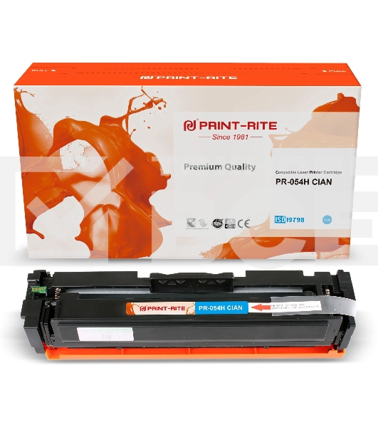 Картридж лазерный Print-Rite TFCA06CPU1J PR-054H CIAN 054H Cian голубой (2300стр.) для Canon LBP 621Cw/623Cdw/641Cw/643Cdw