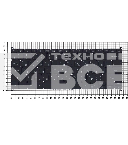 Клавиатура для ноутбука Acer Aspire A514-52 черная с подсветкой