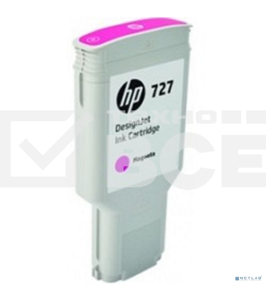 Картридж струйный HP 727 F9J77A пурпурный для HP DJ T1500/T1530/T2500/T2530/T920/T930 (300мл)