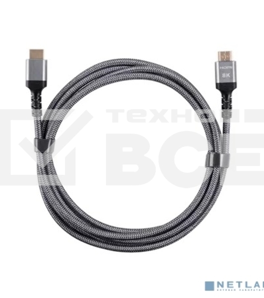 Кабель HDMI 19M/M,ver. 2.1 8KX60Hz (Econom) оплетка 3m iOpen ACG859A-3.0