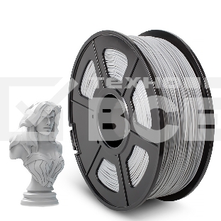 Филамент NVPRINT ABS Grey для 3D печати диаметр 1.75мм  длина 330 метров  масса 1 кг