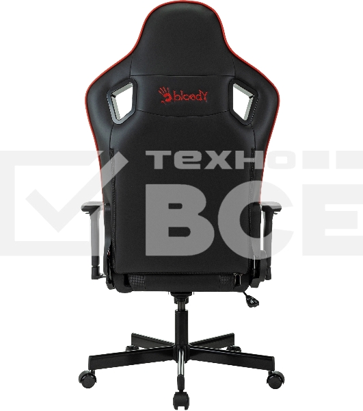 Кресло игровое A4Tech Bloody GC-840 черный, сиденье черный, эко.кожа, с подголов. крестов. металл черный, пластик черный