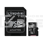 Флеш карта microSDHC 256GB microSDXC Class10 Kingston <SDCS2/256GB> UHS-I Canvas Select up to 100MB/s с адапт., фото6