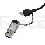 Разветвитель USB3.0/2.0 Gembird UHB-C204, USB3.0, 3xUSB2.0, кабель Type-C+USB 10см, алюминий, пакет, фото2