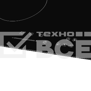 Встраиваемая варочная панель ECS 403 45 см, 3 конфорки, черный цвет