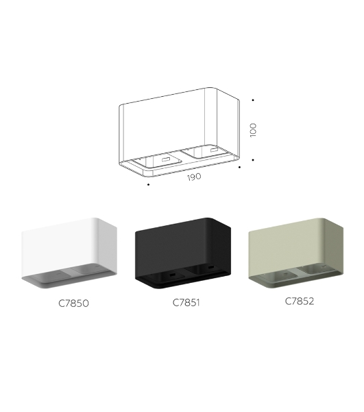 Корпус светильника C7850 SWH белый песок 190*95*H100mm MR16 GU5.3