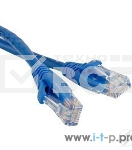 Патч-корд Hyperline U/UTP, Cat.6, LSZH, 0.5 м, синий PC-LPM-UTP-RJ45-RJ45-C6-0.5M-LSZH-BL