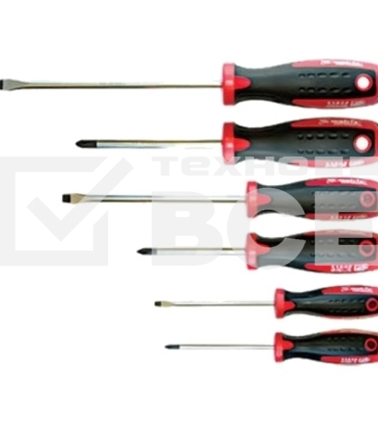 Набор отверток Matrix сталь s2 двухкомпонентные рукоятки 6шт