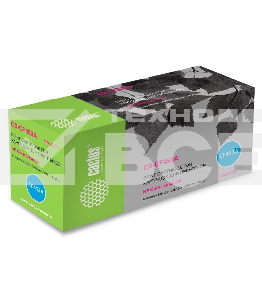 Картридж лазерный Cactus CS-CF453A пурпурный (10500 стр.) для HP Color LJ Enterprise M652dn /M653dn /M681dh