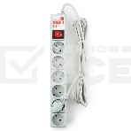 Фильтр-удлинитель Power Cube 3,0 м 6 розеток (серый) 10А/2,2кВт, фото5