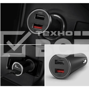Зарядное устройство Xiaomi Зарядное устройство для автомобиля Mi 37W Dual-Port Car Charger