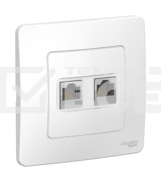 Розетка компьютерная 2-м СП BLANCA RJ45 кат.5e бел. SchE BLNIS045451