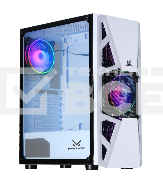 Компьютерный корпус AeroCool / Formula CL-3303W RGB белый без БП ATX 6x120mm 2xUSB2.0 1xUSB3.0 audio bott PSU
